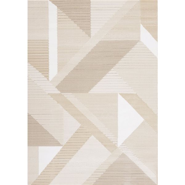 Rug Branch Solara Area Rug Geometric Mid-Century 7 x 10-ft - Cream