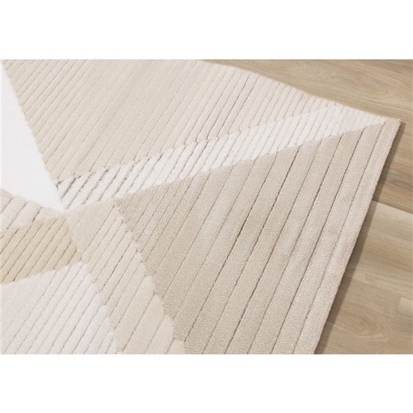 Rug Branch Solara Area Rug Geometric Mid-Century 7 x 10-ft - Cream