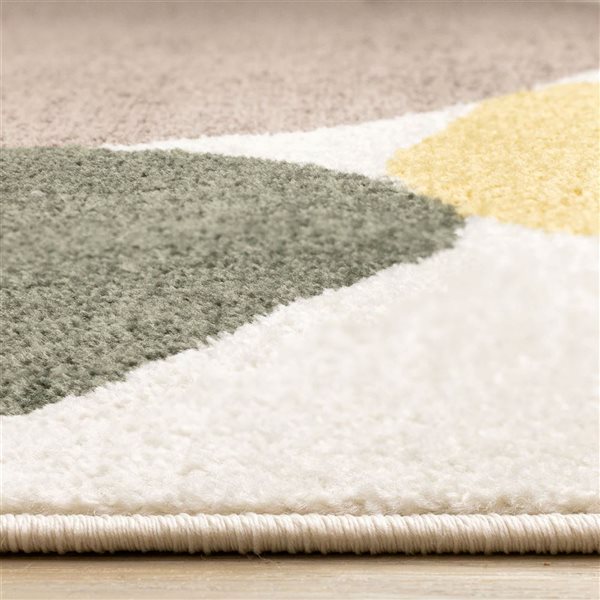 Rug Branch Eluna Area Rug Gemetric Art Deco 8 x 11-ft - Cream