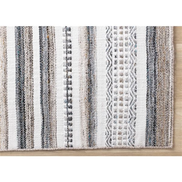 Rug Branch Cindara Area Rug Striped Southwestern 5 x 8-ft - White