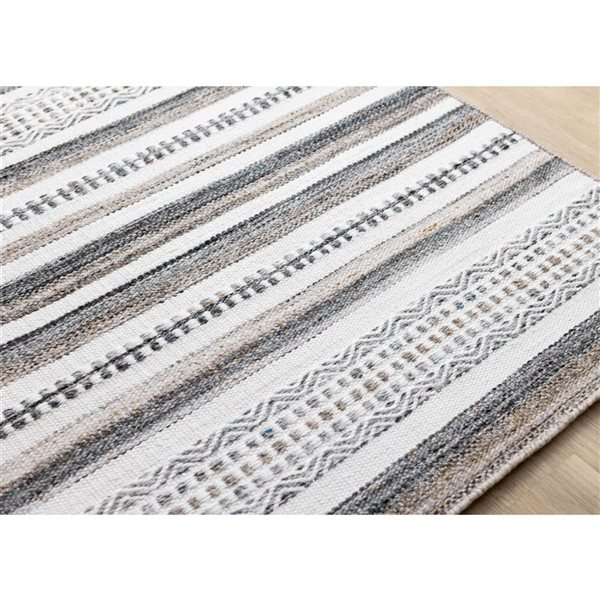 Rug Branch Cindara Area Rug Striped Southwestern 5 x 8-ft - White