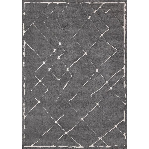 Front Facing Rug Rug Branch Bauer Area Rug Tonal Contemporary 8 x 11-ft - Grey | RONA