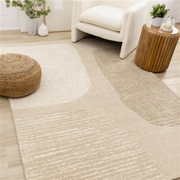 Rug Branch Solara Art Deco Distressed 8 x 11-ft - Beige