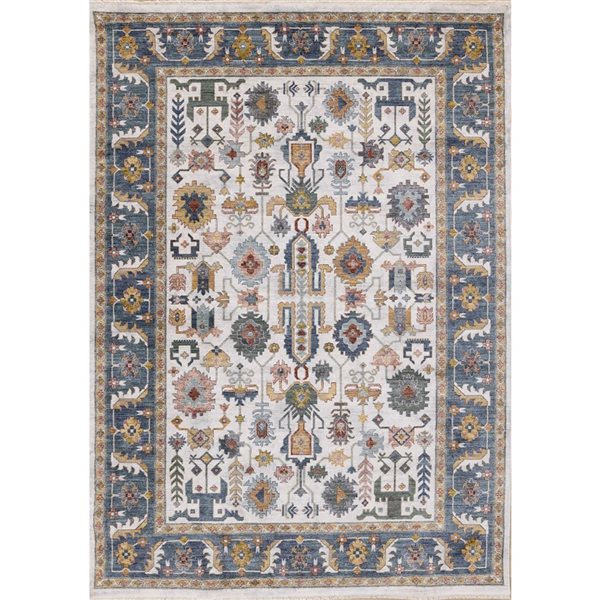 Rug Branch Orenda Border Area Rug Traditional 8 x 10-ft - Cream