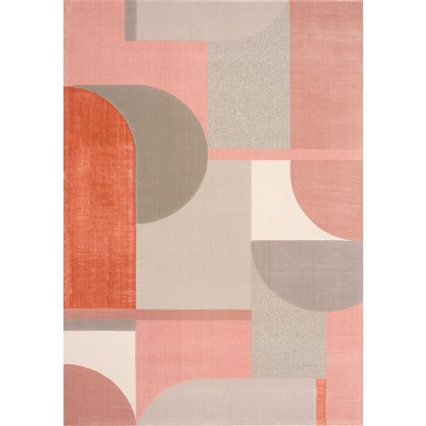 Rug Branch Vireo Area Rug Geometric Modern 8 x 11-ft - Pink