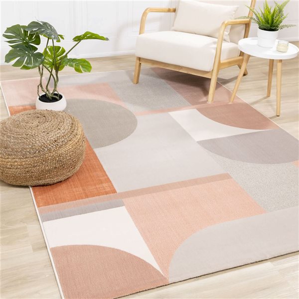 Rug Branch Vireo Area Rug Geometric Modern 8 x 11-ft - Pink