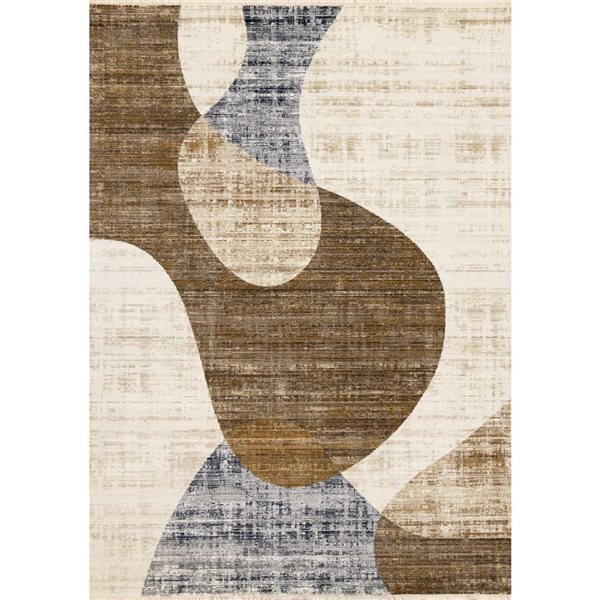 Rug Branch Solvyn Area Rug Distressed Contemporary 8 x 10-ft - Cream
