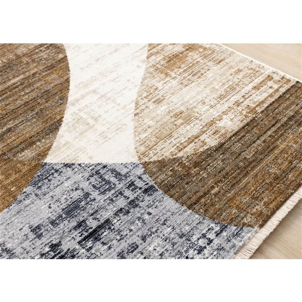 Rug Branch Solvyn Area Rug Distressed Contemporary 8 x 10-ft - Cream