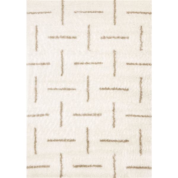 Rug Branch Marakai Area Rug Striped Modern 8 x 11-ft - Cream