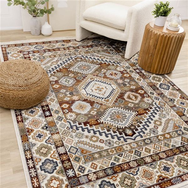 Rug Branch Jovira Area Rug Traditional 8 x 10-ft - Cream
