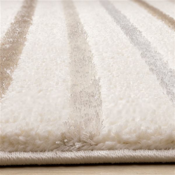 Rug Branch Tortuga Area Rug Striped Modern 5 x 8-ft - Cream