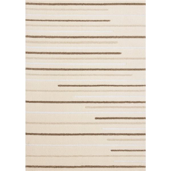 Rug Branch Tortuga Area Rug Striped Modern 5 x 8-ft - Cream