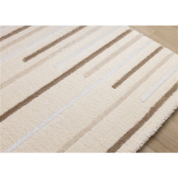 Rug Branch Tortuga Area Rug Striped Modern 5 x 8-ft - Cream