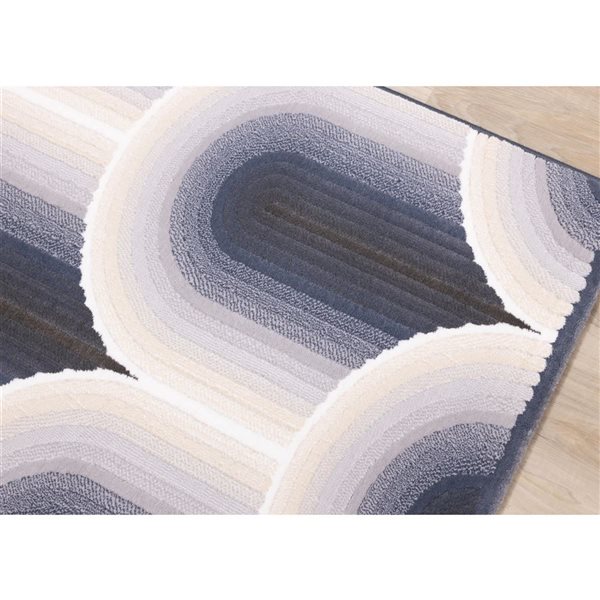 Rug Branch Solara Area Rug Geometric Art Deco 8 x 11-ft - Cream