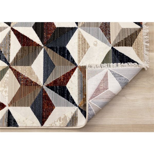 Rug Branch Jovira Area Rug Geometric Mid-Century 8 x 10-ft- Cream