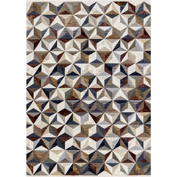 Rug Branch Jovira Area Rug Geometric Mid-Century 8 x 10-ft- Cream