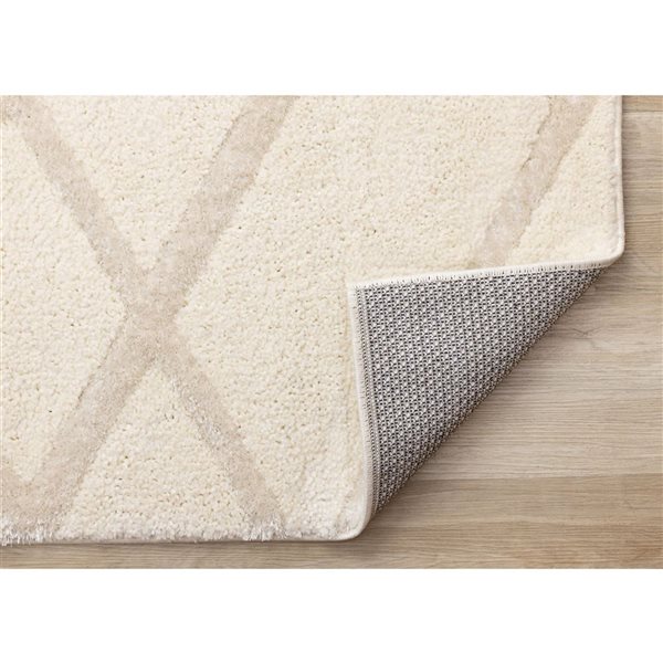 Rug Branch Tortuga Area Rug Solid Contemporary 5 x 8-ft - Cream