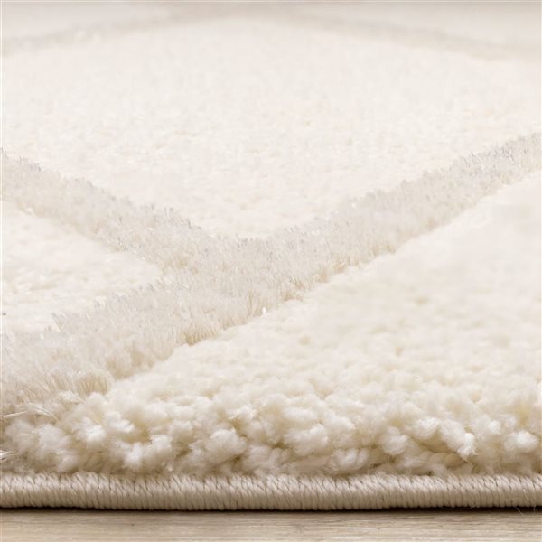Rug Branch Tortuga Area Rug Solid Contemporary 5 x 8-ft - Cream