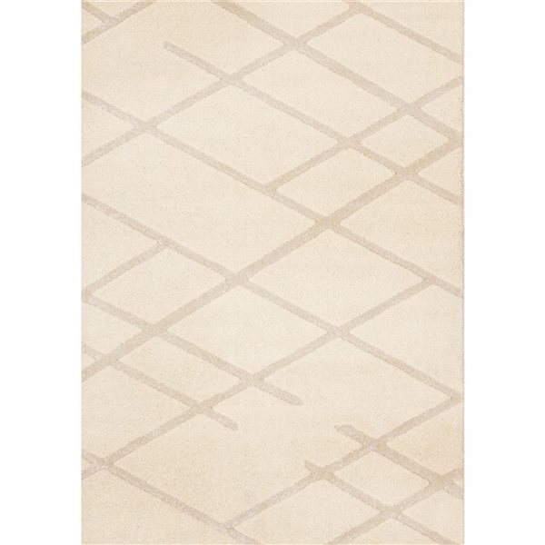 Rug Branch Tortuga Area Rug Solid Contemporary 5 x 8-ft - Cream