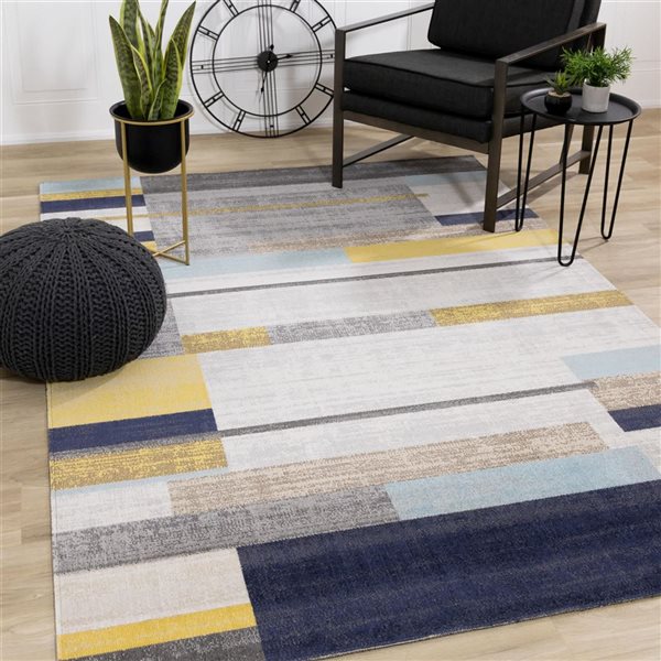 Rug Branch Callaya Area Rug Geometric Contemporary 8 x 11-ft Grey