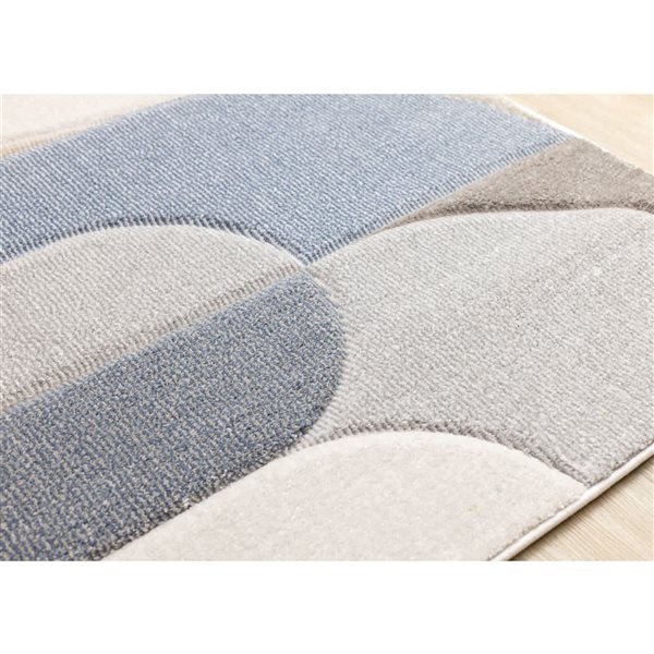 Rug Branch Islae Area Rug Geometric Art Deco 8 x 11-ft - Blue