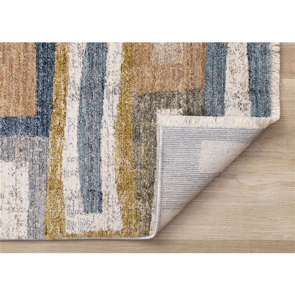 Rug Branch Ceyra Area Rug Contemporary Distressed 8 x 10-ft - Orange