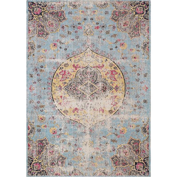 Rug Branch Callaya Area Rug Distressed Contemporary 8 x 11-ft - Blue
