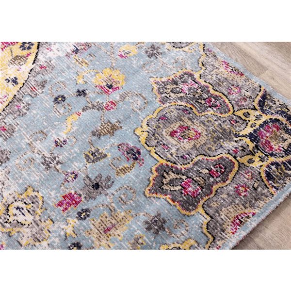 Rug Branch Callaya Area Rug Distressed Contemporary 8 x 11-ft - Blue