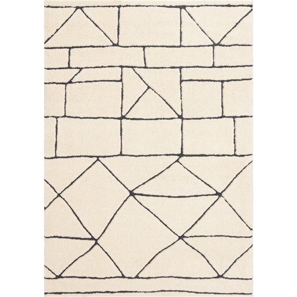 Rug Branch Bauer Area Rug Geometric Modern 8 x 11-ft - Cream