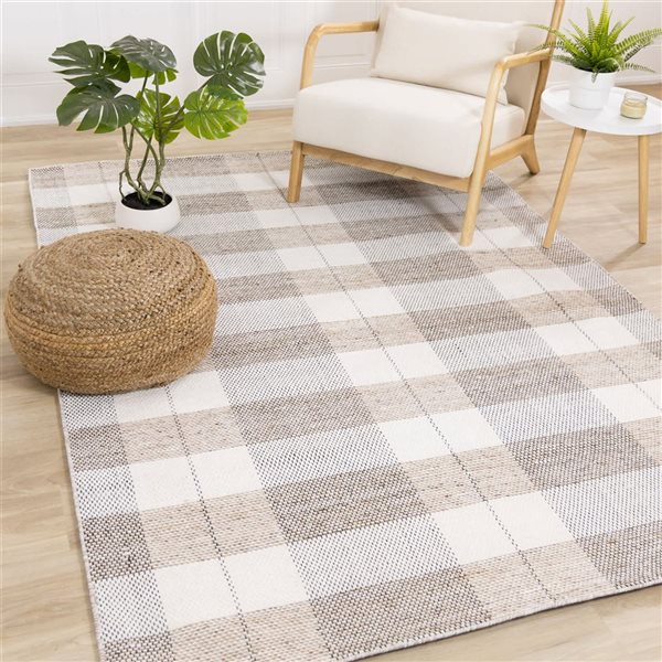 Rug Branch Cindara Area rug Geometric Modern 8 x 11-ft - Cream