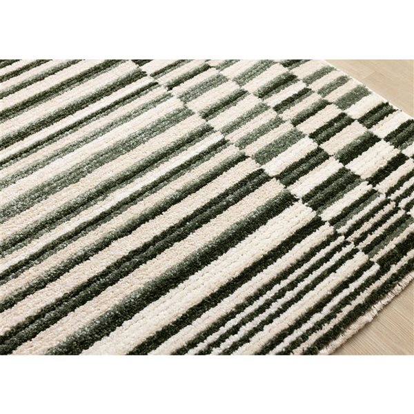 Rug Branch Solvyn Area Rug Striped Modern 8 x 11-ft - Green