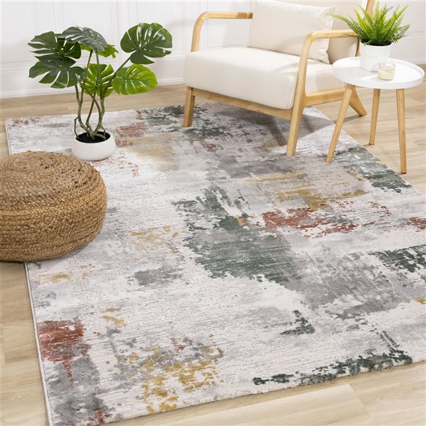 Rug Branch Sylvaris Area Rug Organic Modern 8 x 11-ft - Grey