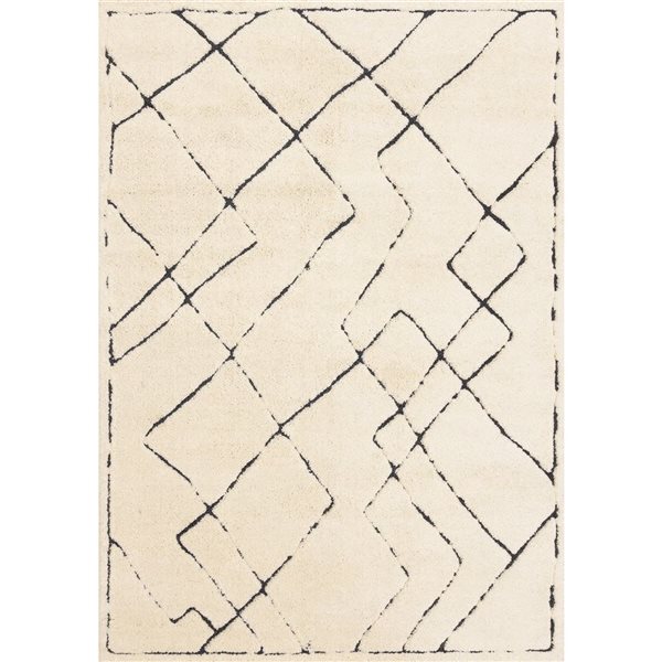 Rug Branch Bauer Area Rug Modern 5 x 8-ft - Cream