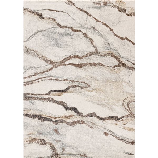 Rug Branch Sereni Area Rug Distressed Modern 8 x 11-ft - White