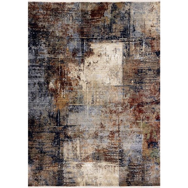 Rug Branch Solvyn Area Rug Distressed Modern 8 x 10-ft - Cream