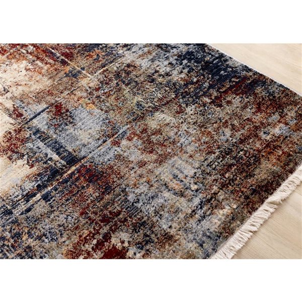 Rug Branch Solvyn Area Rug Distressed Modern 8 x 10-ft - Cream