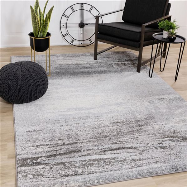 Rug Branch Eden Area Rug Organic Contemporary 8 x 11-ft - White