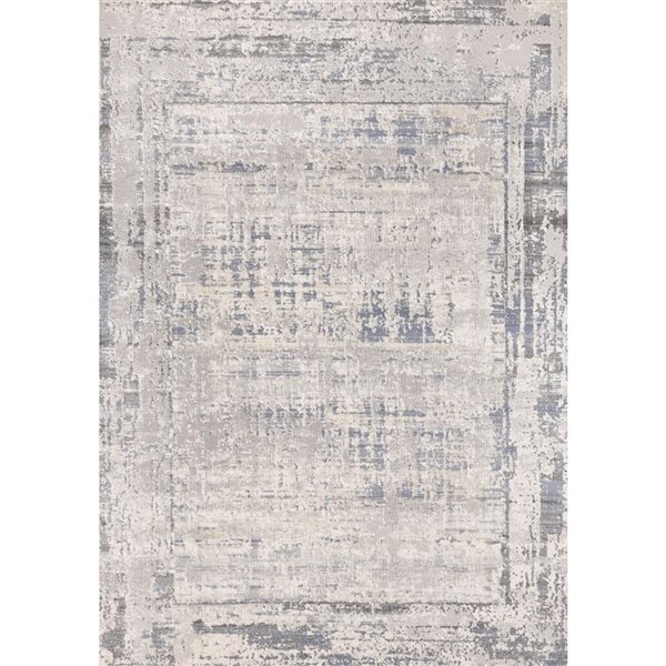 Rug Branch Sylvaris Border Area Rug Modern 8 x 11-ft - Grey