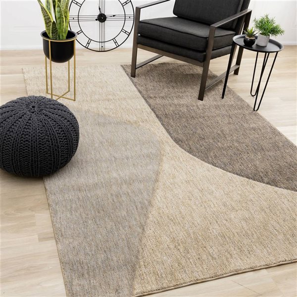 Rug Branch Cora Area Rug Geometric Modern 8 x 11-ft - Beige