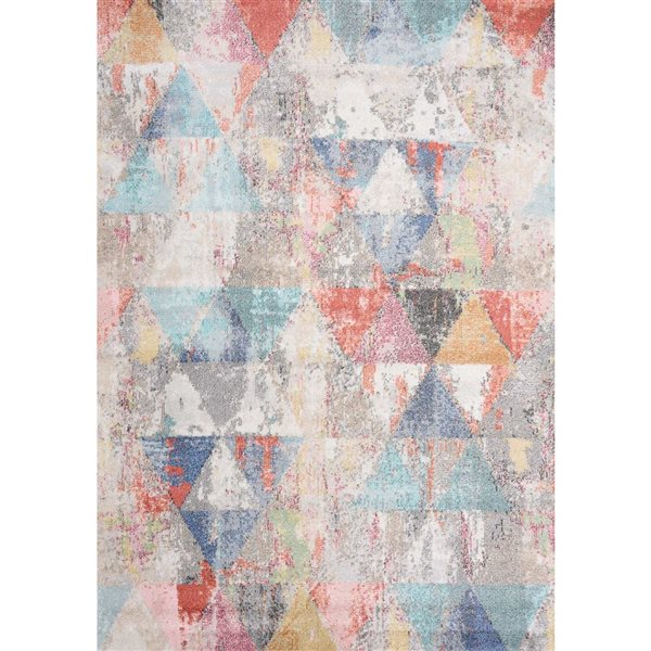 Rug Branch Solenne Area Rug Distressed Mid-Century 7 x 10-ft - Cream