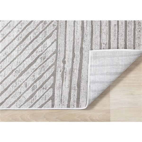 Rug Branch Veran Area Rug Striped Contemporary 8 x 11-ft - Grey
