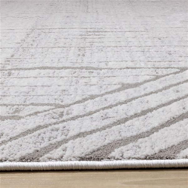 Rug Branch Veran Area Rug Striped Contemporary 8 x 11-ft - Grey