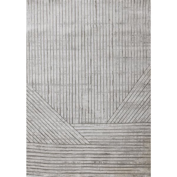 Rug Branch Veran Area Rug Striped Contemporary 8 x 11-ft - Grey