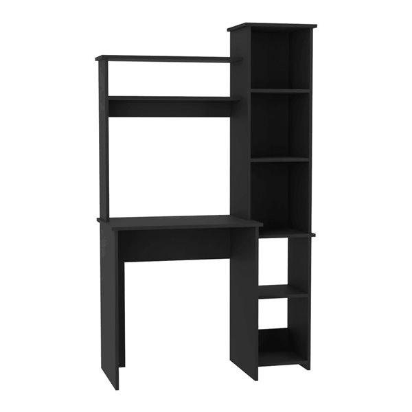 RTA Versailles Desk w/ Bookshelf - Black