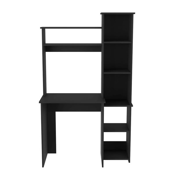 RTA Versailles Desk w/ Bookshelf - Black