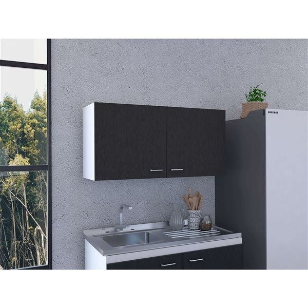 RTA Napoles 2-Door Wall Cabinet - Black