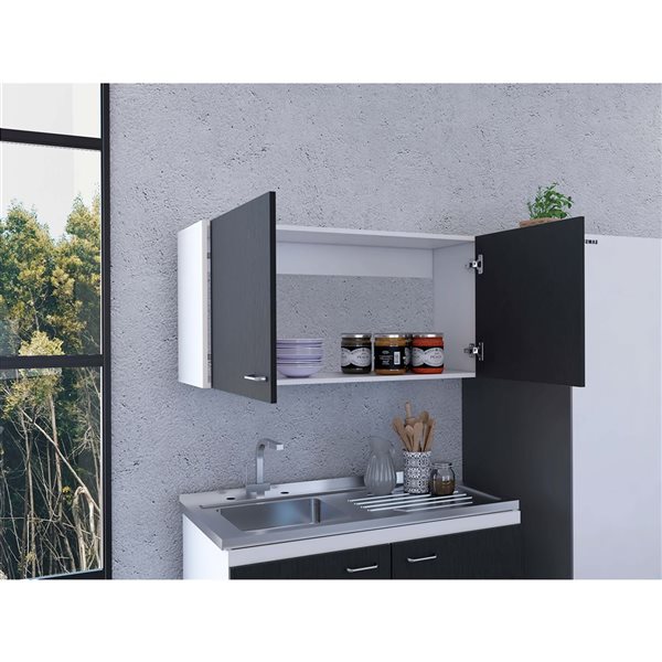 RTA Napoles 2-Door Wall Cabinet - Black