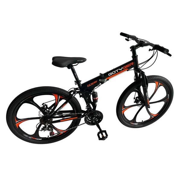 GoTyger Mountain Bike Unisex 21-Speed Foldable with 24-in Wheels