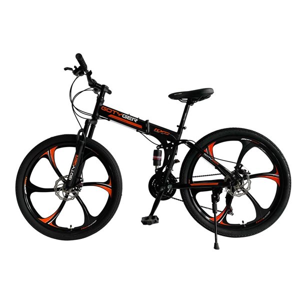 GoTyger Mountain Bike Unisex 21-Speed Foldable with 24-in Wheels