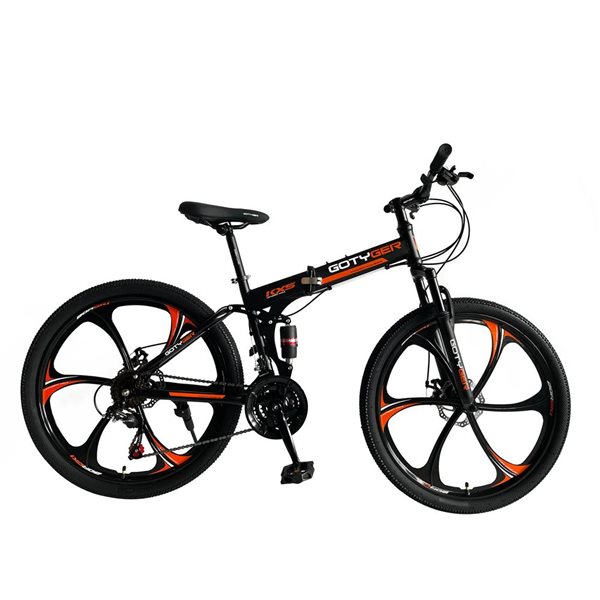 GoTyger Mountain Bike Unisex 21-Speed Foldable with 24-in Wheels